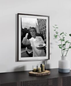 Anthony Bourdain, Photography Prints, Funky Wall Art, Kitchen Prints, Black and White Wall Art, Museum Quality Photography Poster