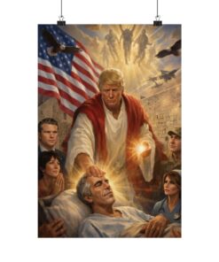 Trump as Jesus or self proclaimed Doctor Healing the Sick Epstein Meme Poster