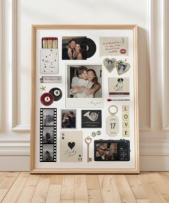 Editable Matchbook Template, Valentine\s Day Gift for Boyfriend or Girlfriend, Custom Couple Matchbox Poster, Anniversary Wall Art --porcelain