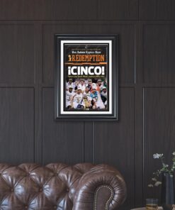 2014 San Antonio Spurs NBA Champions Framed Front Page Newspaper Print