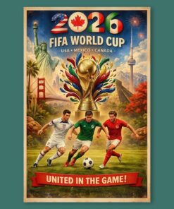 2026 FIFA World Cup Poster & Canvas, Soccer Championship Wall Art