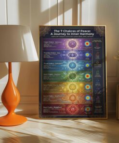 7 Chakras Guide Spiritual Healing Wall Art Yoga Meditation Zen Energy Decor Print