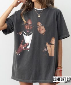Aaliyah 2Pac T-Shirt, 90s Hip Hop R&B Graphic Tee