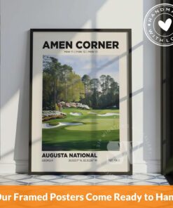 Amen Corner Augusta Golf Club Poster Golfer Gift, Golf Course Art