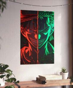 Anime Matte Vertical Poster, Anime Samurai Wall Art, One Piece Matte Vertical Poster, Zoro Matte Vertical Poster