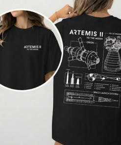 Artemis II For All Humanity T-Shirt, NASA Rocket Shirt
