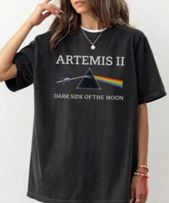 Artemis II Mission T-Shirt, Dark Side of Space Tee, Future Moon Mission Shirt, 2026 Rocket Launch Gift
