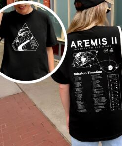 Artemis II NASA Moon Mission Timeline Space T-Shirt