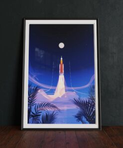 Artemis II NASA Rocket Poster & Canvas