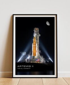 Artemis II Poster - NASA Orion Spacecraft Wall Art - Moon Mission Print - Space Lover Gift
