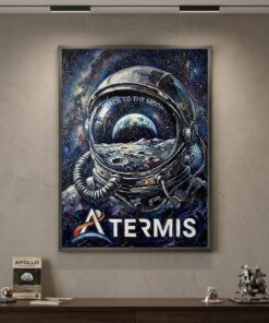 Artemis Space Poster - NASA Wall Art - Helmet - Space Fan Gift - Artemis II poster