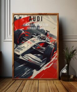Audi F1 Poster Print, Formula 1 Racing Team 2026, Motorsport Wall Art, F1 Fan Gift for Him, Racing Decor, Made to Order