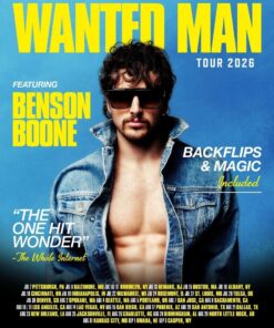 Benson Boone - 2026 'Wanted Man Tour' Poster