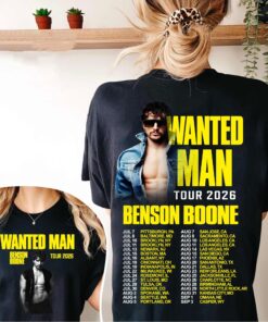 Benson Boone Wanted Man Tour 2026 Shirt, Double Sided Concert Graphic Tee