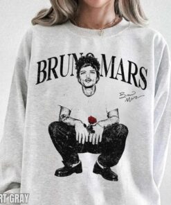Bruno Mars T-Shirt, The Romantic Tour Vintage Rap Sweatshirt, 90s Retro Music Merch Hoodie