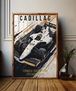 Cadillac F1 Poster Print, Formula 1 Racing Team 2026, Motorsport Wall Art, F1 Fan Gift for Him, Racing Decor, Made to Order