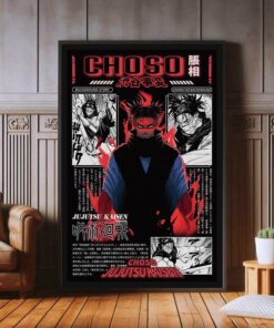 Choso Jujutsu Kaisen Anime Poster Print, High Quality Canvas Print, Japanese Popular Anime Poster Prints, Wall Aesthetic Decor, JJK Poster