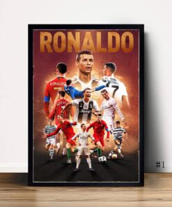 Cristiano Ronaldo Football Poster Canvas Wall Art Home Decor