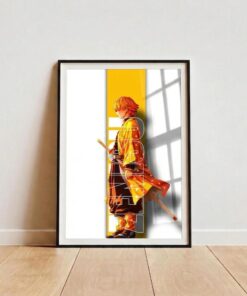 Demon Slayer Zenitsu Lightning Stance Matte Poster, Vertical Anime Wall Art
