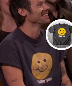 Distressed Smiley Face I Hate You Funny Harry Meme TShirt