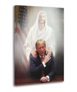 Donald John Trump Jesus Christ Painting On Canvas & Poster