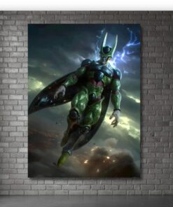 Dragon Ball Z Cell Metal Poster, Anime Wall Art, Cell Saga Decor