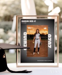 Editable Sports Poster, Senior Night Poster, Athlete Poster Canva Template, Softball Senior Poster