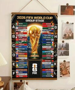 FIFA World Cup 2026 Group Stage Poster with Hanger