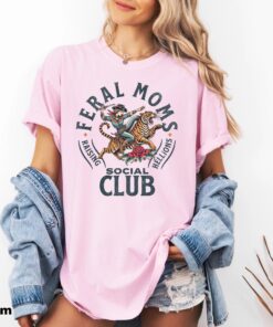Feral Moms Social Club Shirt, Vintage Graphic Tee, Feral Mom Gift, Somebody's Feral Wife, Mom Life Tshirt, Trendy Mom Apparel