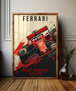Ferrari F1 Poster Print, Formula 1 Racing Team 2026, Motorsport Wall Art, F1 Fan Gift for Him, Racing Decor, Made to Order