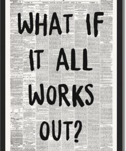 Framed Black And White Retro Newspaper Wall Art ItS Already Yours Universe Quote Poster Trending