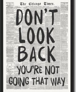 Framed Black And White Retro Newspaper Wall Art ItS Already Yours Universe Quote Poster Trendy