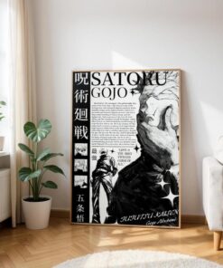 Gojo Satoru Anime Poster, Jujutsu Kaisen Wall Art Print, Sorcerer Room Decor, Anime Aesthetic Poster, Otaku Wall Art, Anime Gift for Fans