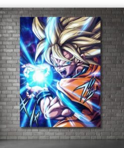 Goku Super Saiyan Metal Poster, Dragon Ball Z Wall Art, Japanese Anime Decor