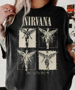 Grunge Angel Band Shirt, Nirvana Inspired Tee, Vintage 90s Rock T-Shirt