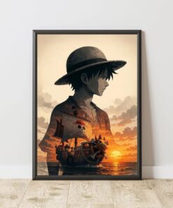 Luffy One Piece Poster – Anime Wall Art, Japanese Manga Room Decor Gift