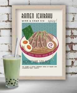 Ichiraku Ramen Art Deco Print