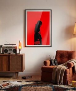 Itachi Akatsuki Silhouette Poster Matte Vertical Poster, Anime Wall Art