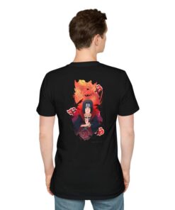 Itachi Uchiha Graphic Tee - Hand Drawn Anime Shirt, Japanese Streetwear, Minimalist Manga T-shirt, Unisex Cotton Anime Lover Gift