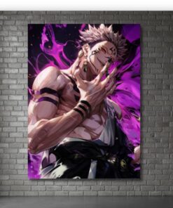 Jujutsu Kaisen Sukuna Metal Poster, Ryomen Sukuna Wall Art, King of Curses Decor