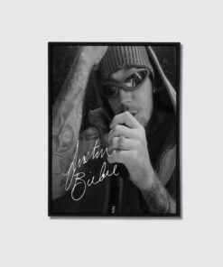 Justin Bieber Poster canvas, Coachella 2026 Black White Wall Art