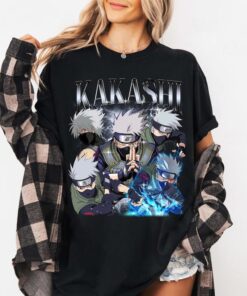 Kakashi Hatake Anime Shirt, Japanese Streetwear, 90s Retro Style