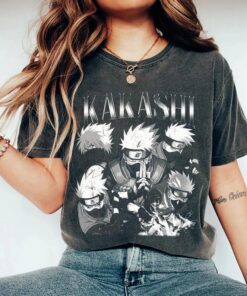 Kakashi Hatake Anime Shirt, Japanese Streetwear Ninja Graphic Tee, 90s Retro Style