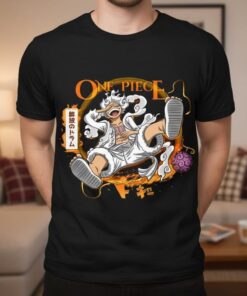 Luffy Gear 5 Anime T-Shirt, 1 Piece Manga Graphic Tee, Unisex Cotton Streetwear
