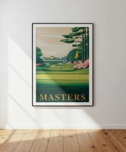 Masters Golf Poster Augusta National Clubhouse Art Print Golf Course Decor