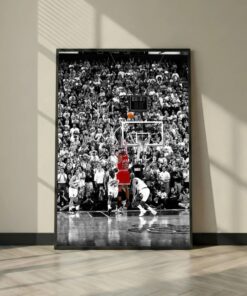 Michael Jordan The Last Shot Poster, Chicago Bulls Basketball Canvas