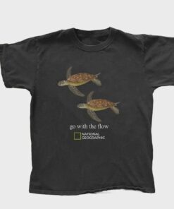 NEW - Retro National Geographic Seat Turtle 'go with the flow' reprint T-Shirt