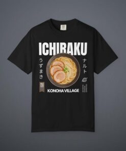 Naruto Inspired Anime Shirt, Ichiraku Ramen T-shirt, Konoha Village Noodle Bowl Graphic Tee