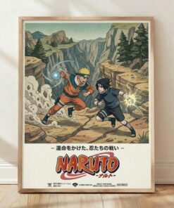 Naruto, Sasuke, Valley, End, Battle, Masashi, Kishimoto, Wall, Art, Decor, Home, Print, Poster, Anime