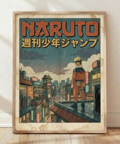 Naruto Uzumaki, Shonen Jump, Manga, Anime, Retro, Vintage, Home Decor, Wall Art, Poster, Print